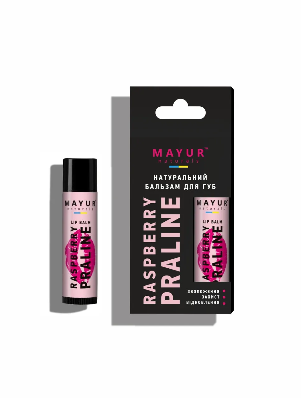 Натуральный бальзам для губ «Малина» 5 г Mayur Raspberry Lip Balm