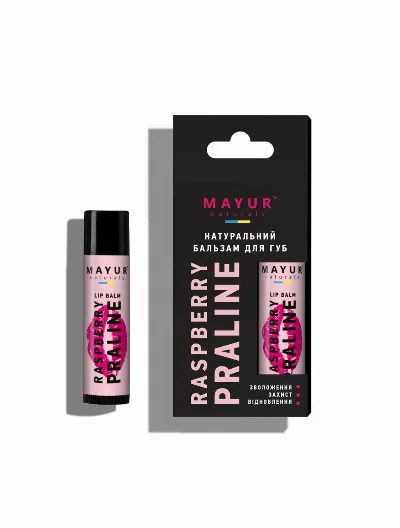 Натуральный бальзам для губ «Малина» 5 г Mayur Raspberry Lip Balm