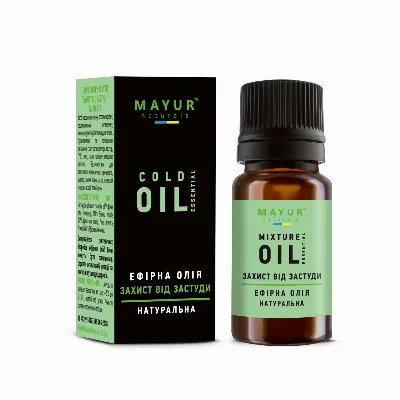 Суміш ефірних олій "Захист від застуди" 10 мл Mayur Cold Protection Essential Oil Blend
