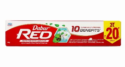 Зубная паста травяная Ред 36 г Dabur Red Paste for Teeth and Gums 36 g
