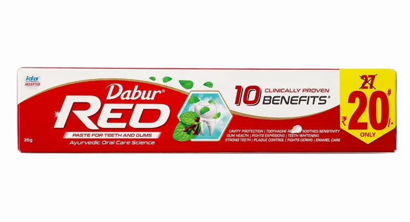 Зубная паста травяная Ред 36 г Dabur Red Paste for Teeth and Gums 36 g