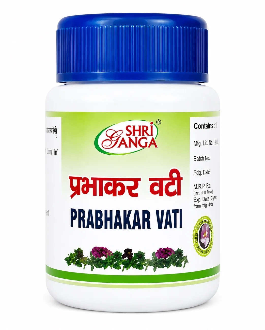 Прабхакар Ваті 60 табл Shri Ganga Prabhakar Vati