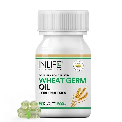 Олія зародків пшениці 500 мг 60 капс Inlife Wheat Germ Oil