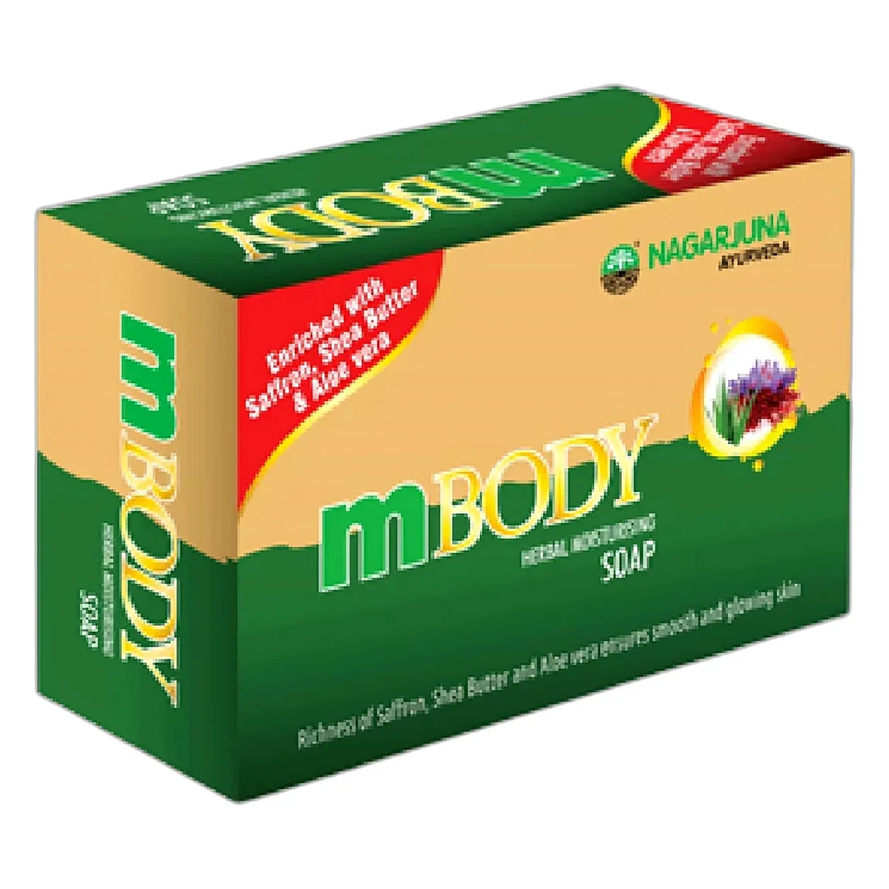 Мило трав'яне зволожуюче Кумкумаді Mbody 75 г Nagarjuna Mbody Kumkumadi Moisturising Soap