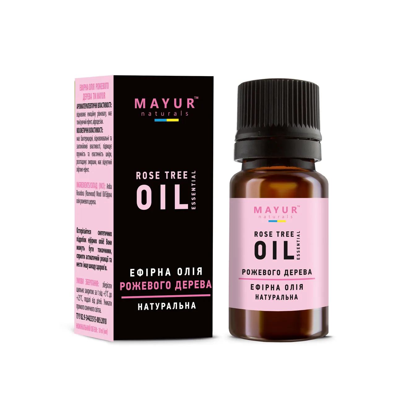 Ефірна олія рожевого дерева 10 мл Mayur Rosewood Essential Oil