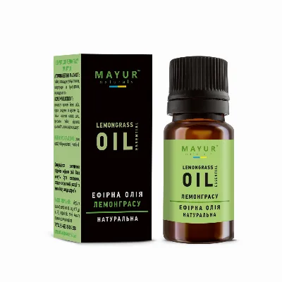 Ефірна олія лемонграсу 10 мл Mayur Lemongrass Essential Oil