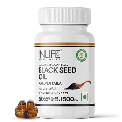 Олія чорного кмину (калонджі) 500 мг 60 капс Inlife Black Seed Oil (Kalonji)
