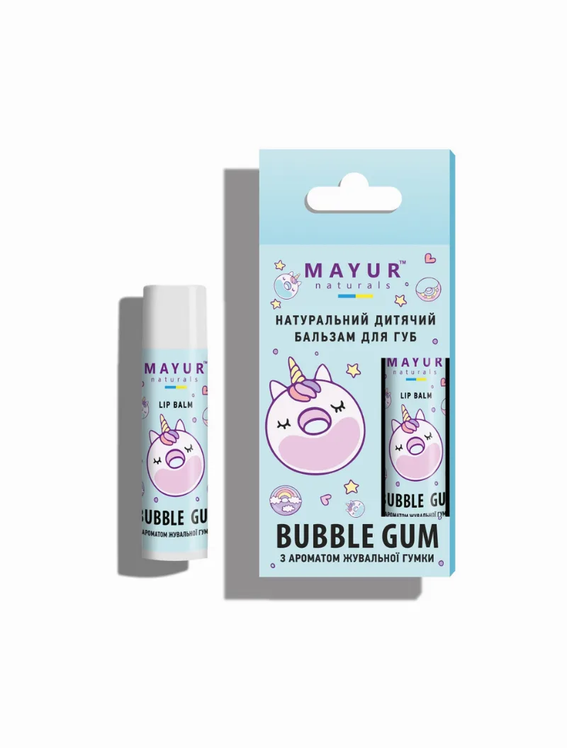 Бальзам для губ детский Bubble Gum 5 г Mayur Bubble Gum Lip Balm