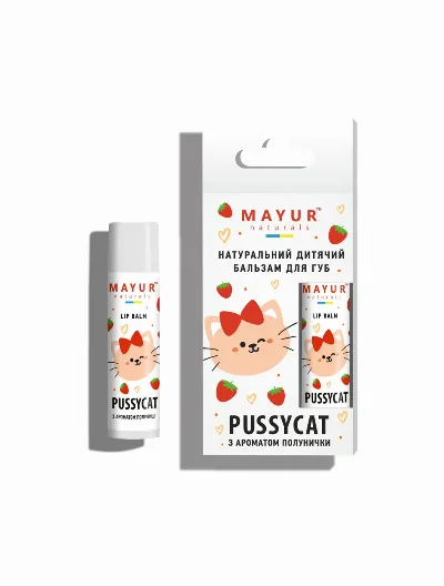 Бальзам для губ детский Pussycat 5 г Mayur Pussycat Lip Balm