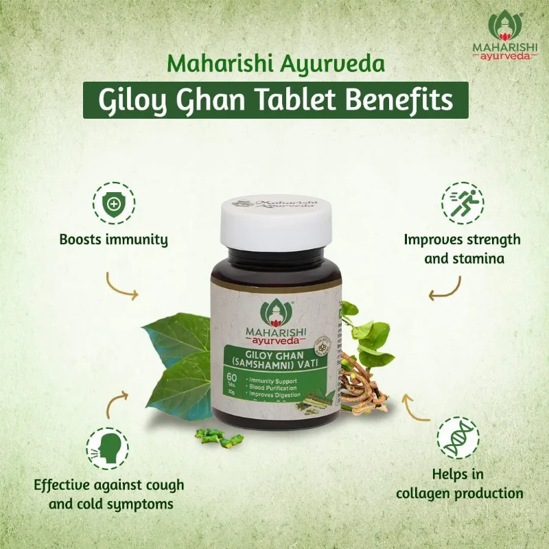 Гілой Гхан Ваті 60 табл Maharishi Ayurveda Giloy Ghan Vati