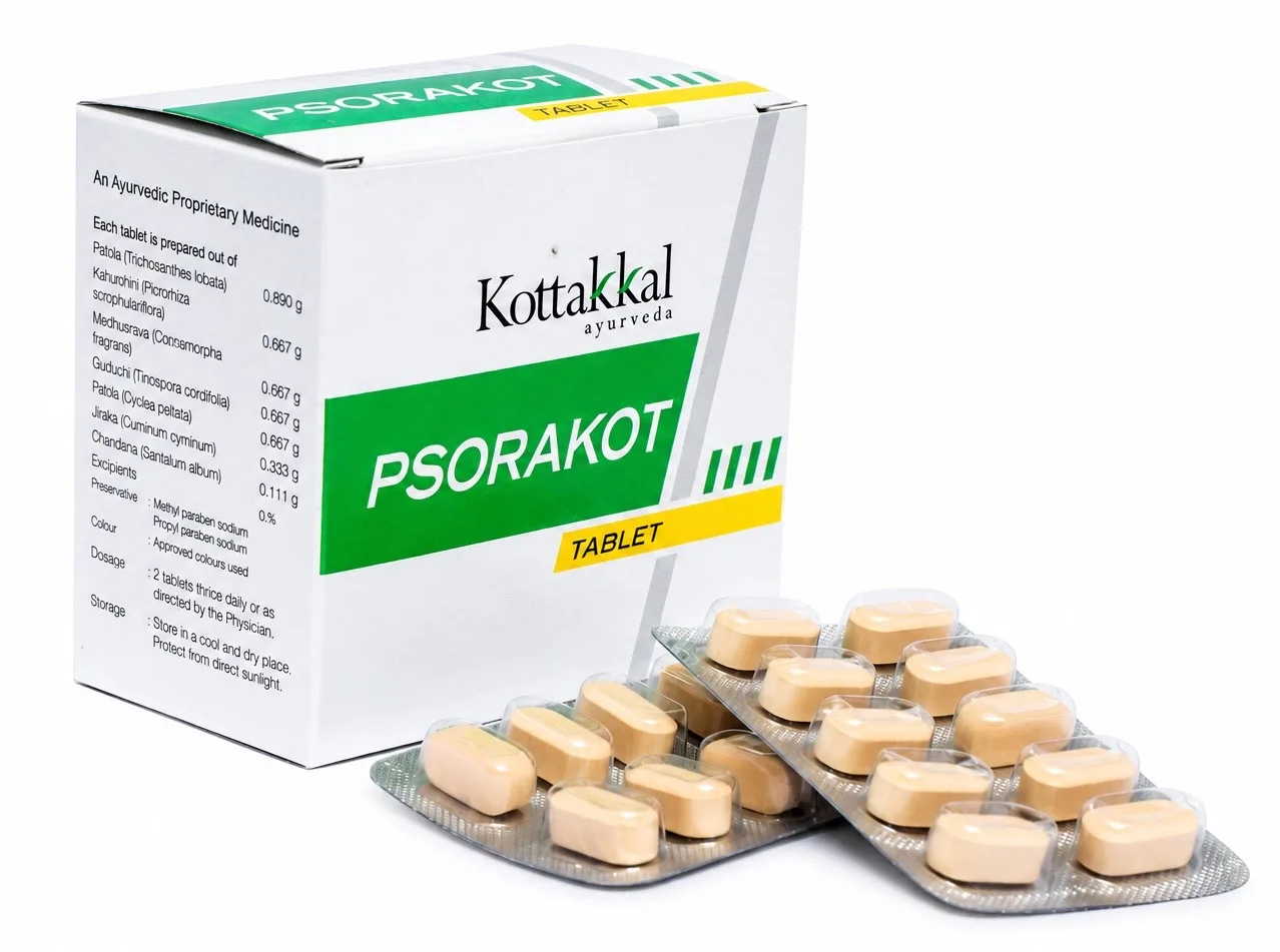 Псоракот 100 табл Kottakkal Psorakot Tablet