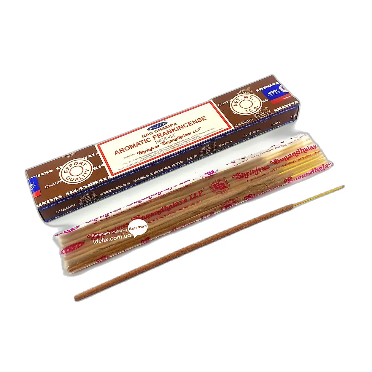 Аромапалички Ароматний Ладан 15 г Satya Aromatic Frankincense Incense
