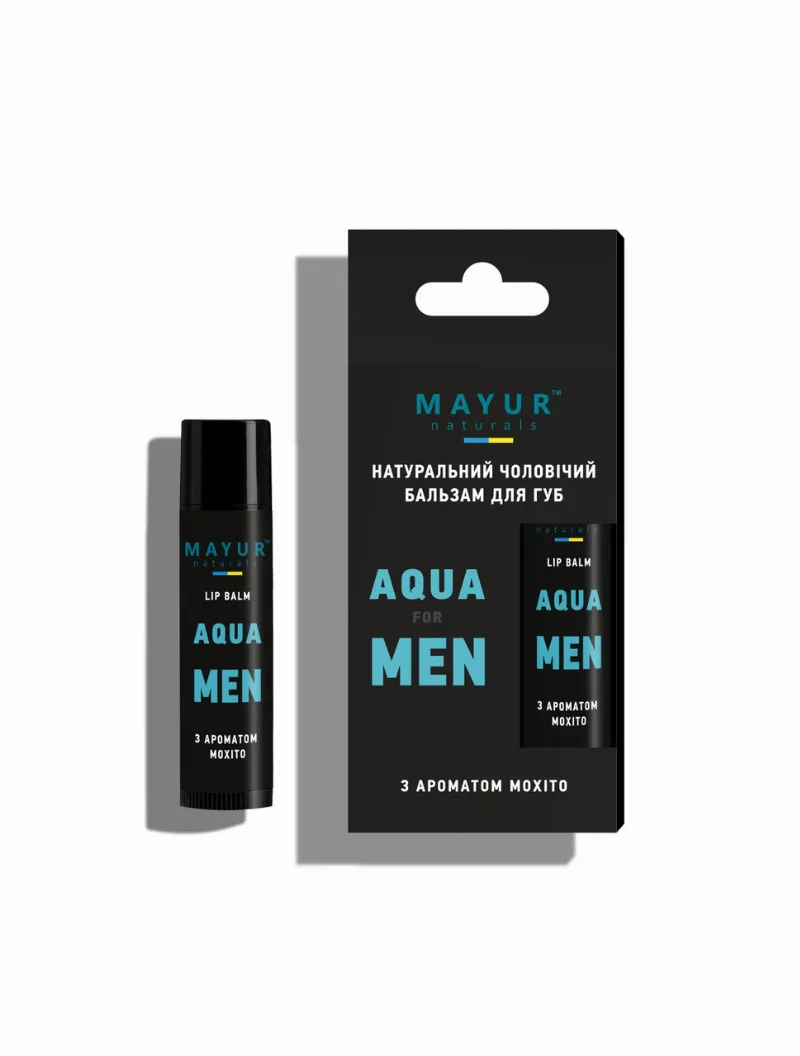 Бальзам для губ мужской Aqua for men 5 г Mayur Aqua for Men Lip Balm
