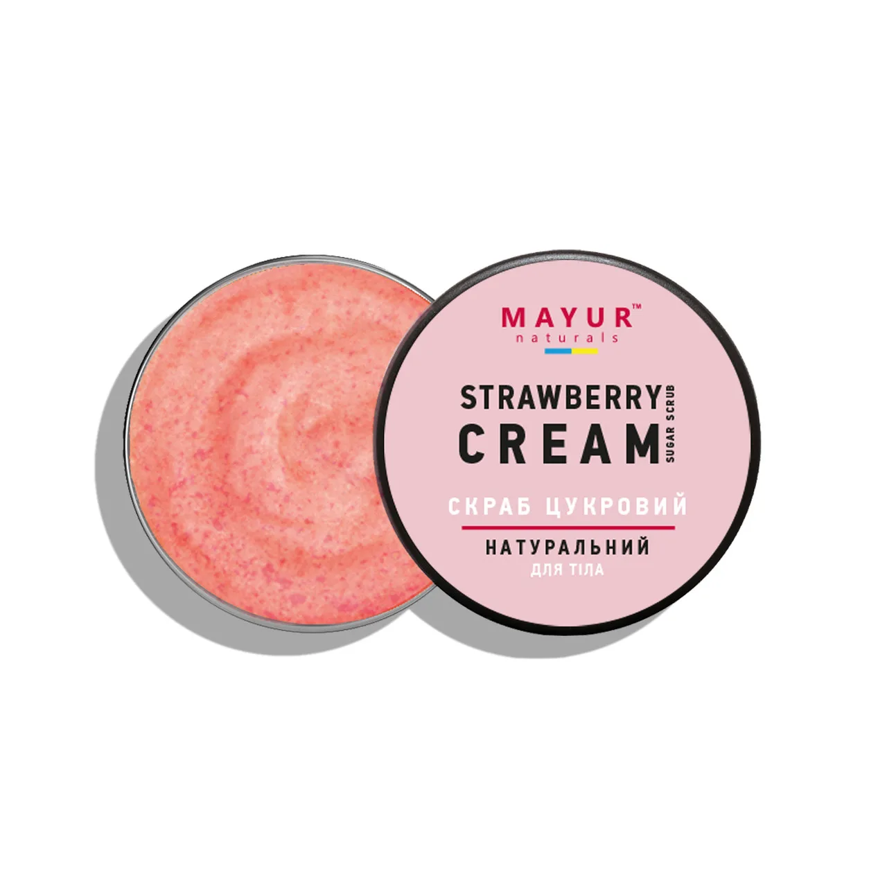 Скраб для тіла цукровий Полуниця з вершками 250 мл Mayur Strawberry Cream Body Scrub