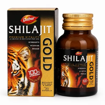 Шіладжит Голд 20 капс + мед 100 г у подарунок Dabur Shilajit Gold