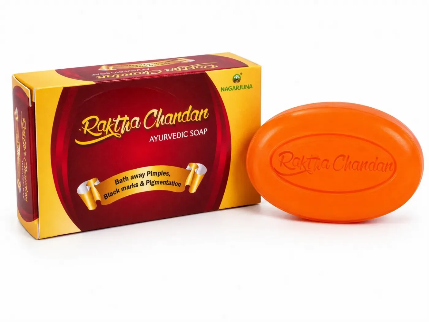 Мило Червоний сандал (Ракта Чандан) 75 г Nagarjuna Raktha Chandan Herbal Bath Soap 75 g
