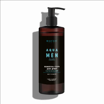 Парфумований шампунь-гель для душу 3 в 1 «Aqua for men» 500 мл Mayur Aqua for Men 3 in 1 Shampoo & Shower Gel 500 ml