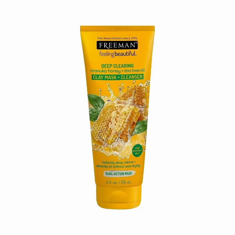 Маска глиняная для лица Мёд мануки и масло чайного дерева 175 мл Freeman Feeling Beautiful Manuka Honey & Tea Tree Oil Clay Mask 175 ml