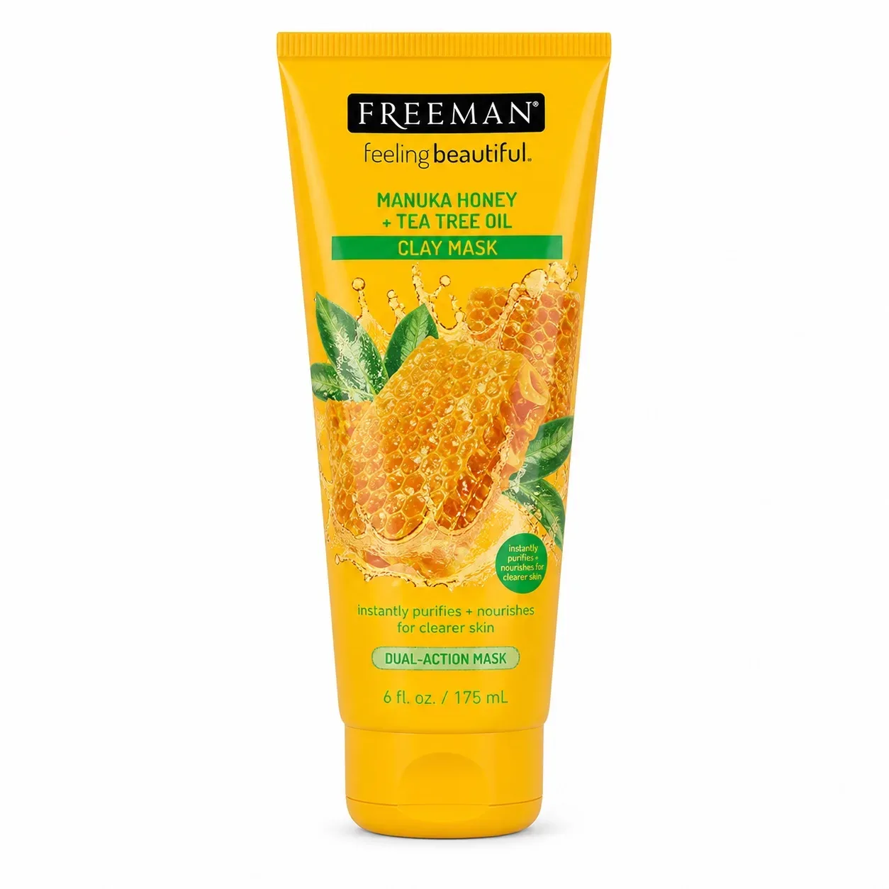Маска глиняна для обличчя Мед мануки і олія чайного дерева 175 мл Freeman Feeling Beautiful Manuka Honey & Tea Tree Oil Clay Mask 175 ml