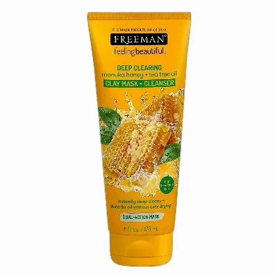 Маска глиняна для обличчя Мед мануки і олія чайного дерева 175 мл Freeman Feeling Beautiful Manuka Honey & Tea Tree Oil Clay Mask 175 ml