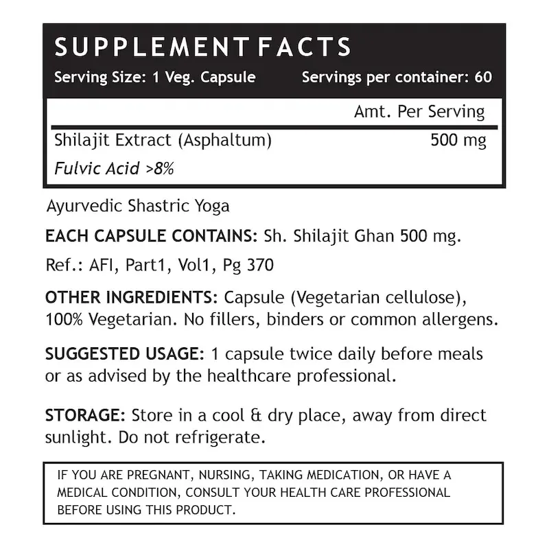 Шиладжит экстракт 60 капс Inlife Shilajit Extract