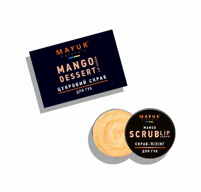 Скраб для губ сахарный «Манговый десерт» 15 г Mayur Mango Dessert Lip Scrub