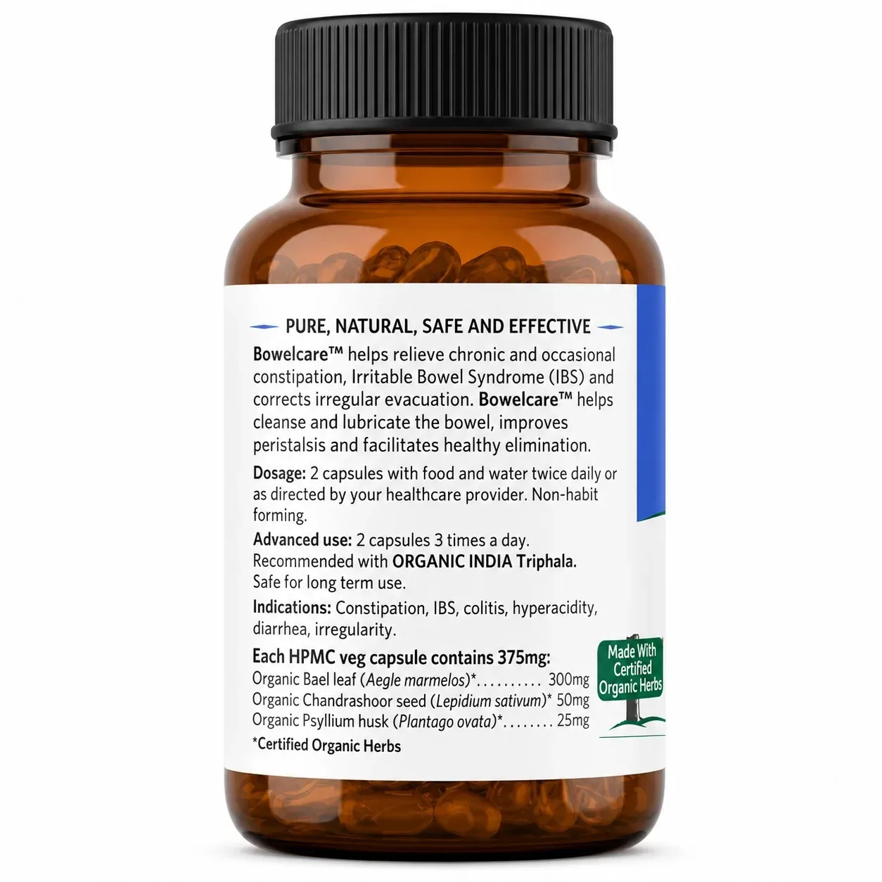 Боуелкер 60 капс Organic India Bowelcare