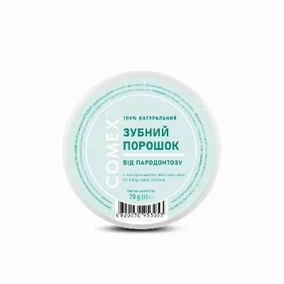 Зубной порошок от пародонтоза с эфирным маслом аира и мяты 70 г Comex Gum Care Tooth Powder