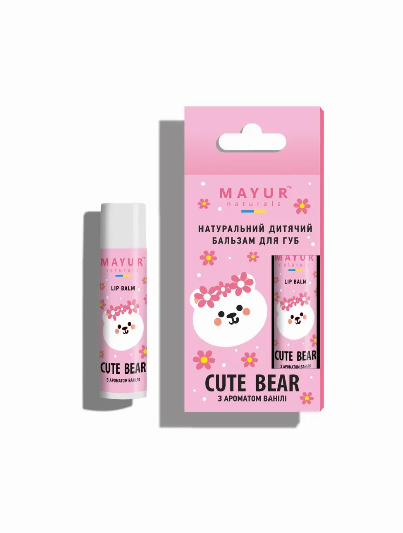 Бальзам для губ детский Cute Bear 5 г Mayur Cute Bear Lip Balm