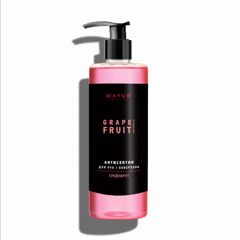 Антисептик для рук та поверхонь «Грейпфрут» з гліцерином 500 мл Mayur Grapefruit Hand Sanitizer