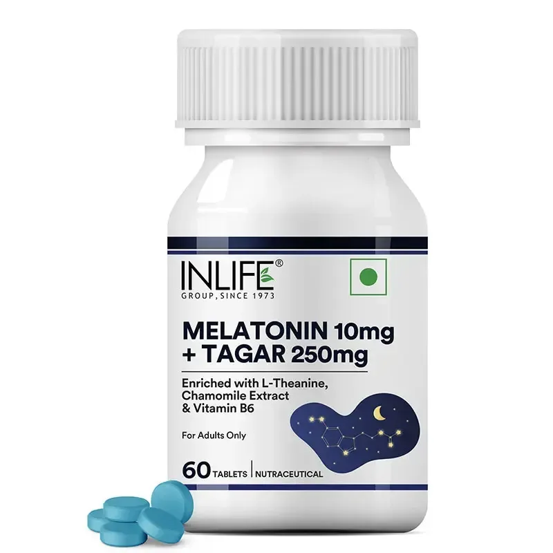 Мелатонін 10 мг з тагарою 250 мг 60 табл Inlife Melatonin with Tagar