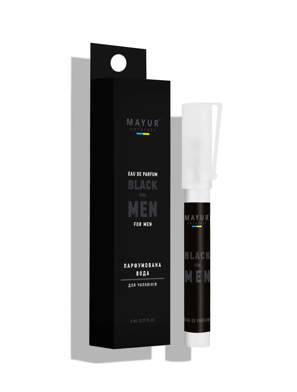 Парфумована вода для чоловіків «Black for men» 8 мл Mayur Black for Men Eau de Parfum