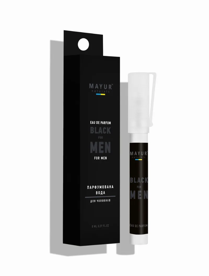 Парфумована вода для чоловіків «Black for men» 8 мл Mayur Black for Men Eau de Parfum
