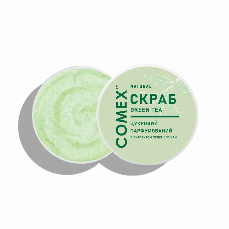 Скраб для тіла цукровий парфумований Зелений чай 250 мл Comex Green Tea Body Scrub