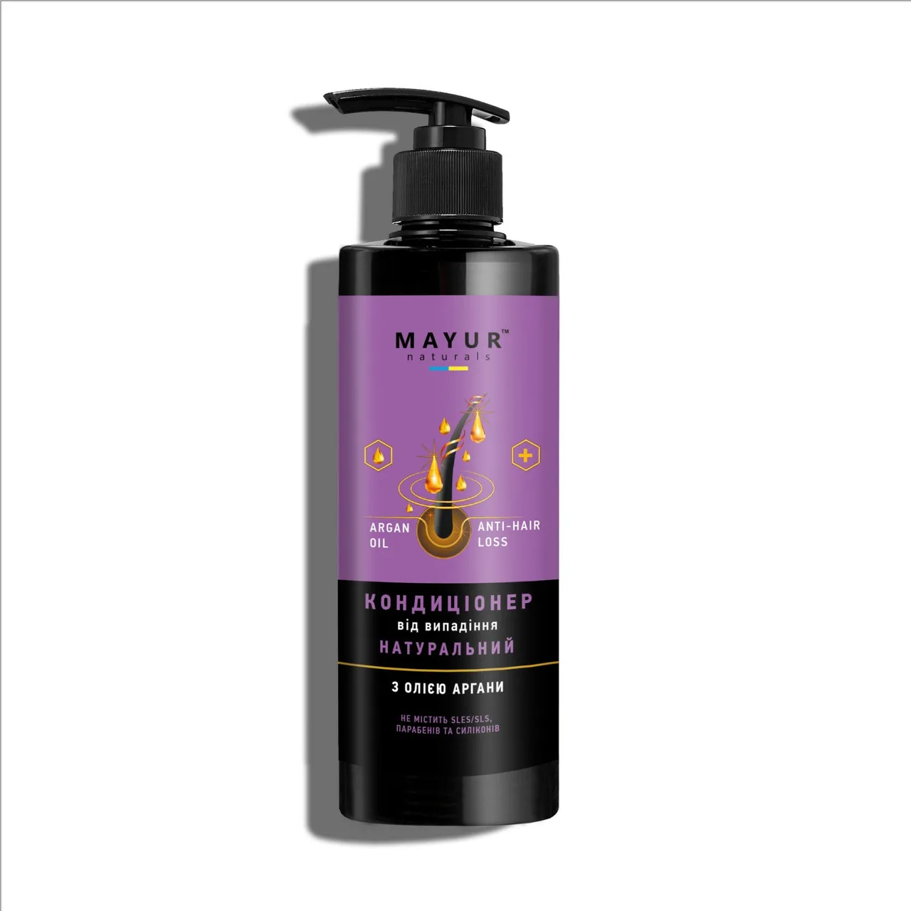 Кондиціонер від випадіння з арганою натуральний 500 мл Mayur Argan Anti-Hair Fall Conditioner