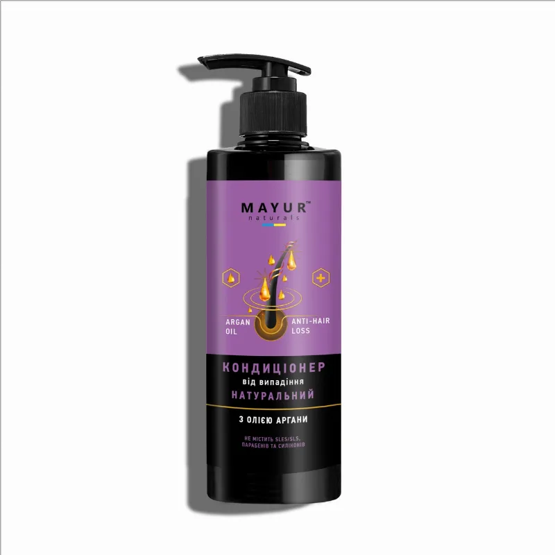 Кондиціонер від випадіння з арганою натуральний 500 мл Mayur Argan Anti-Hair Fall Conditioner