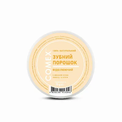 Зубной порошок отбеливающий с эфирным маслом лимона и мяты 70 г Comex Whitening Tooth Powder