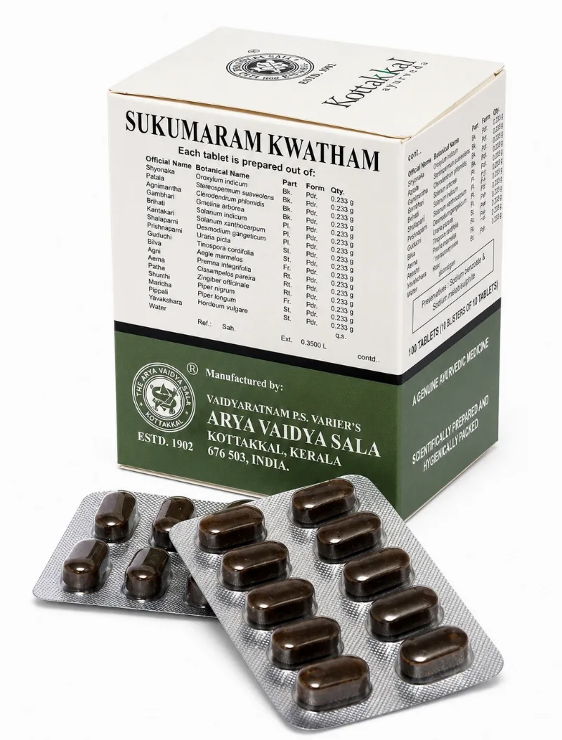 Сукумарам Кватхам 100 табл Kottakkal Sukumaram Kwatham