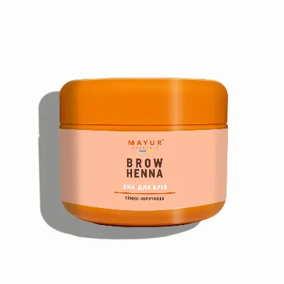 Хна для бровей темно-коричневая 10 г Mayur Dark Brown Brow Henna
