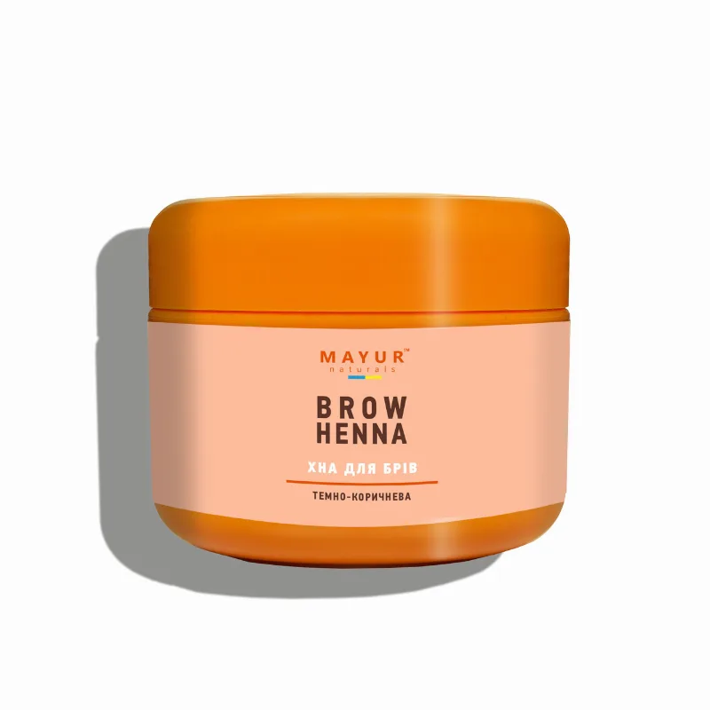 Хна для бровей темно-коричневая 10 г Mayur Dark Brown Brow Henna
