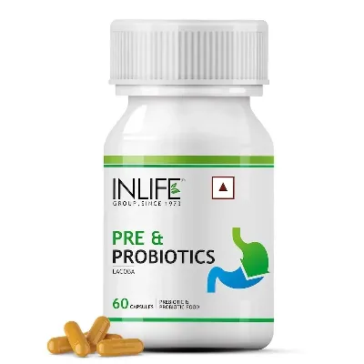 Пребіотик та пробіотик 60 капс Inlife Prebiotic & Probiotic
