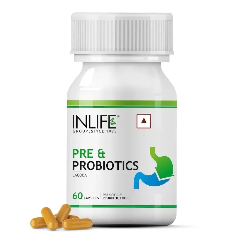 Пребіотик та пробіотик 60 капс Inlife Prebiotic & Probiotic
