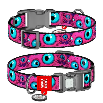Нашийник для собак нейлоновий «Око монстра», M WAUDOG Nylon Collar Monster Eye