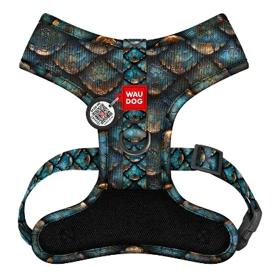Шлея для собак дихаюча «Луска», S WAUDOG Mesh Soft Harness Scales