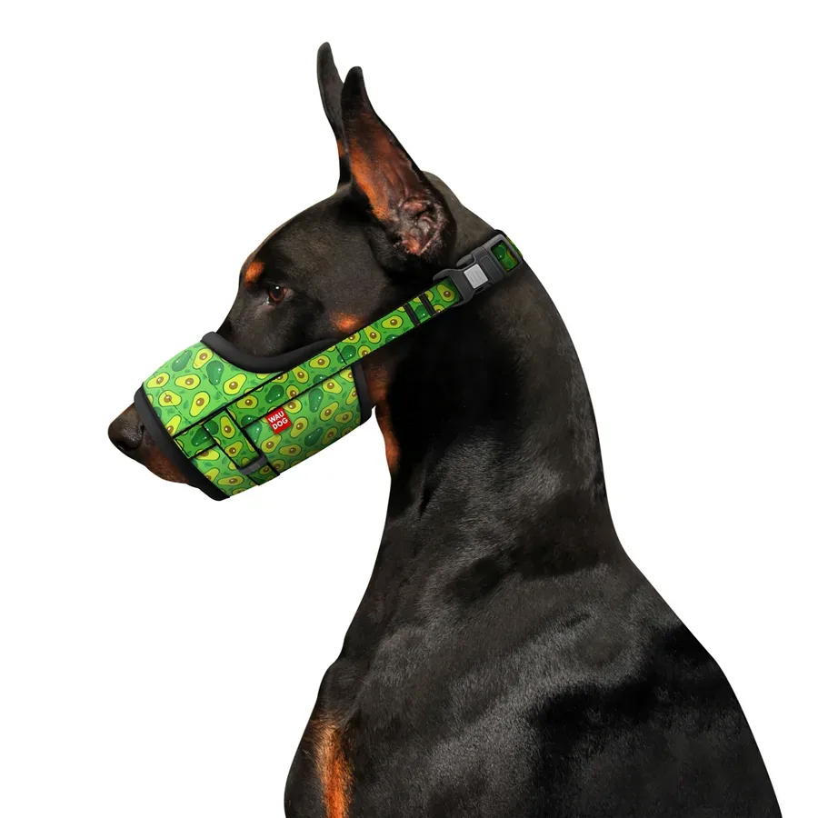 Намордник для собак, О 35-43 см «Авокадо», №4 WAUDOG Nylon Muzzle Avocado