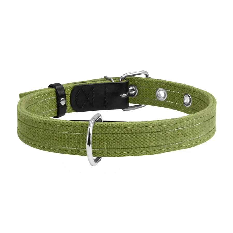 Нашийник для собак бавовняна тасьма Брезент подвійний, M Collar Canvas Collar