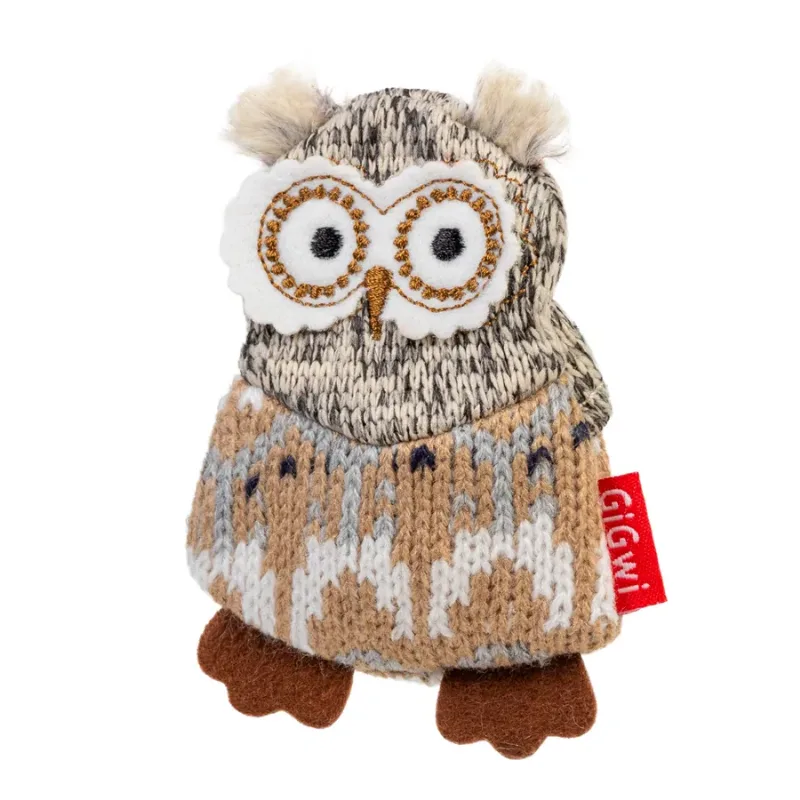 Іграшка для собак Сова з пищалкою, текстиль, 10 см GiGwi Plush Friendz Owl Plush Toy