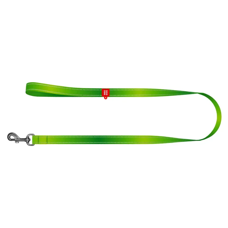 Поводок для собак нейлоновый светоотражающий, 15 мм × 200 см, S, салатовый WAUDOG Nylon Mono Leash