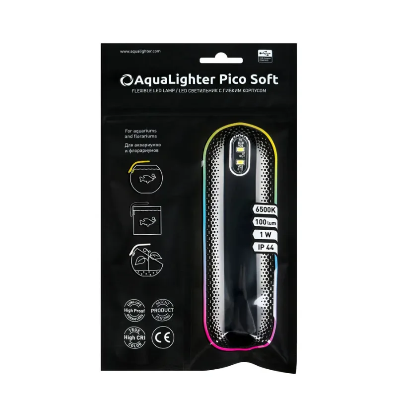 Світлодіодний світильник для акваріума, чорний AquaLighter Pico Soft LED Lamp