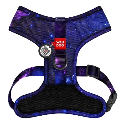 Шлея для собак дихаюча «NASA21», S WAUDOG Mesh Soft Harness NASA21